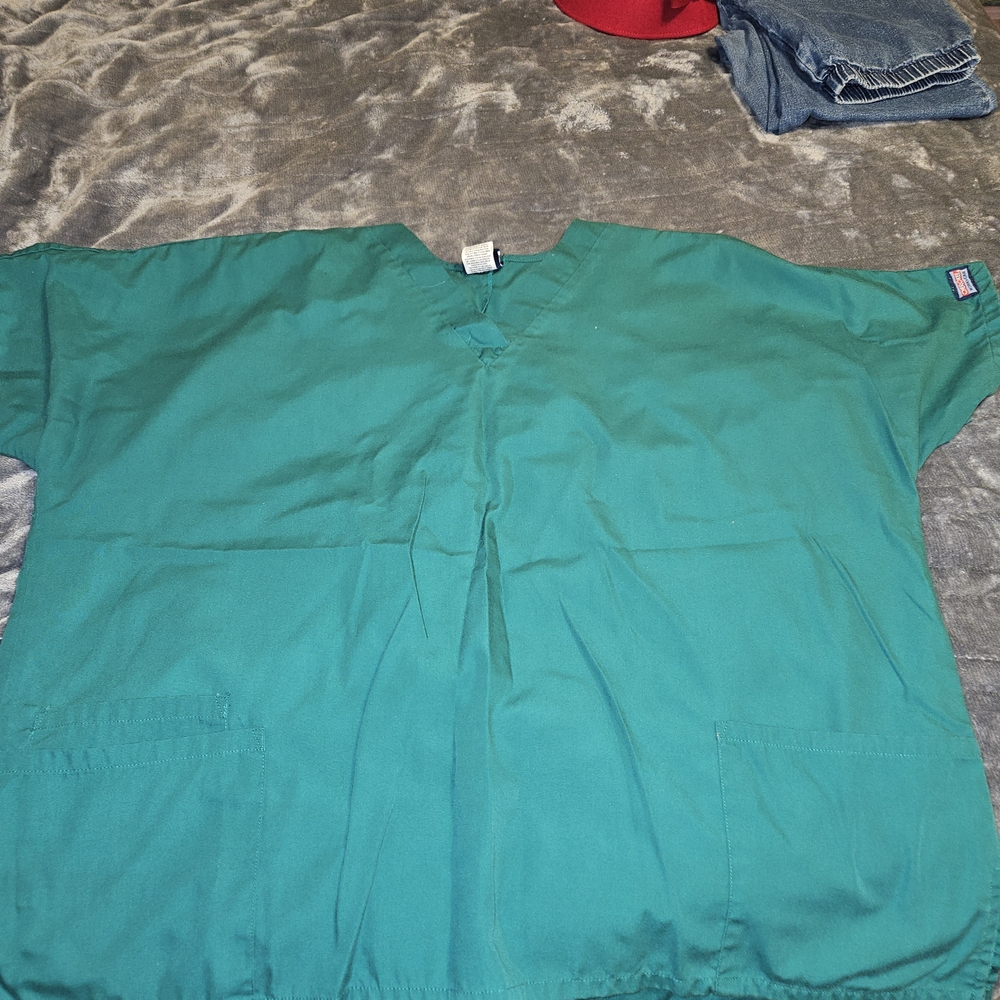 Cherokee Workware Brand Green Scrub Top Sz.2x